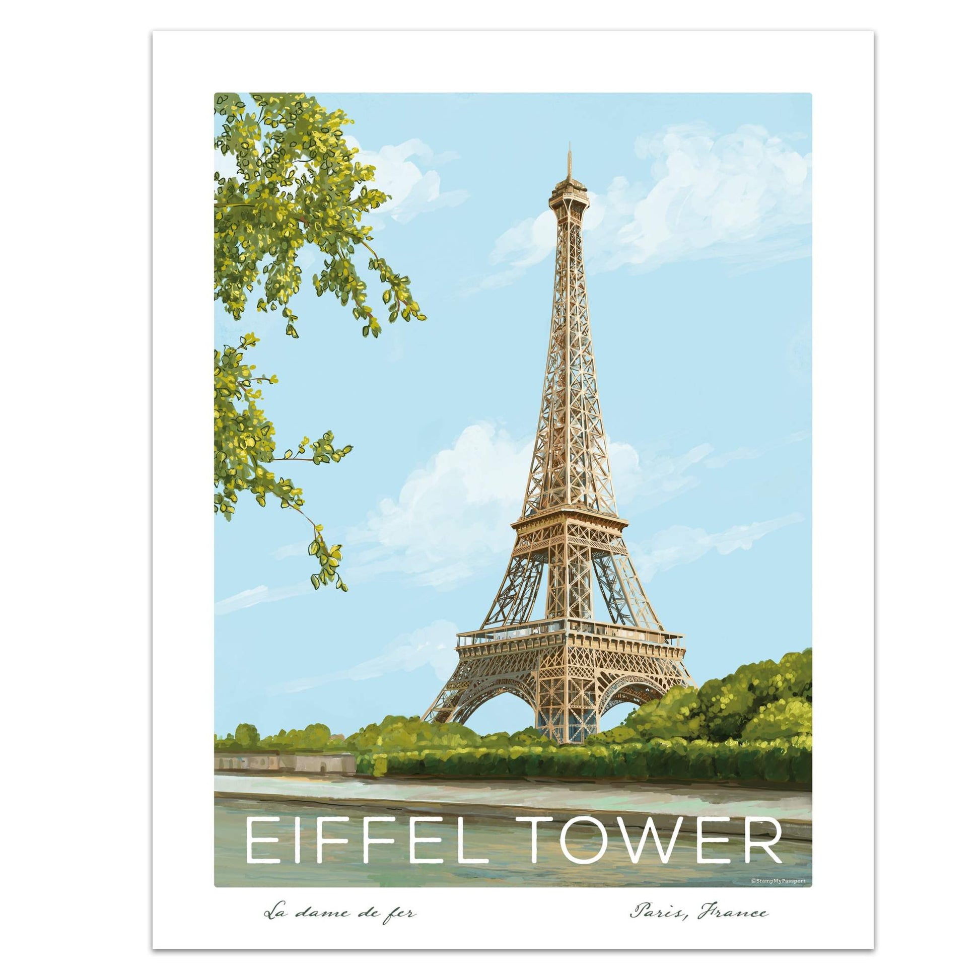 Eiffel Tower Paris Wall Art showcasing a detailed hand-drawn design, perfect for adding classic Parisian sophistication to your home or office decor.