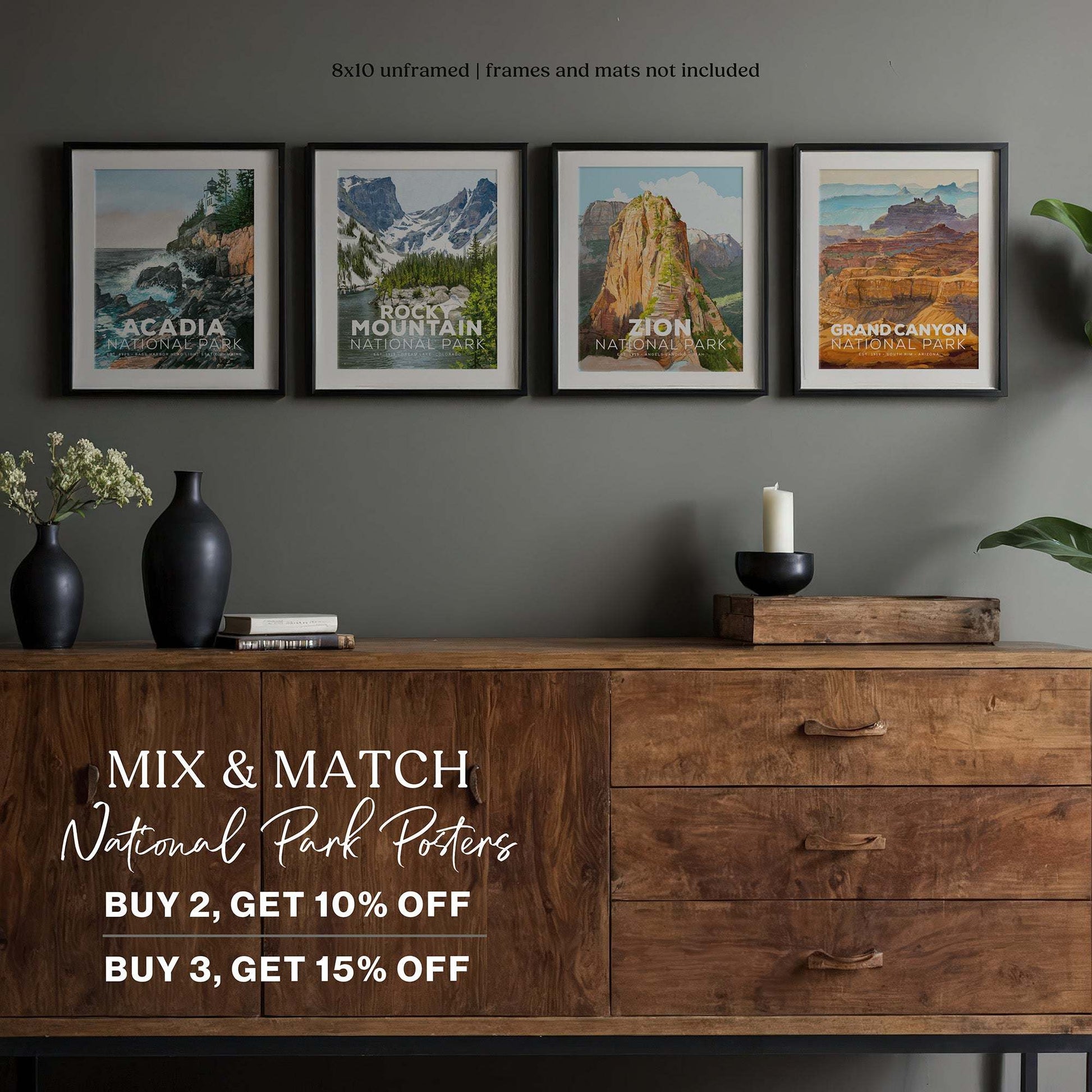 Rocky Mountian Poster Mix and Match Travel Wall Art