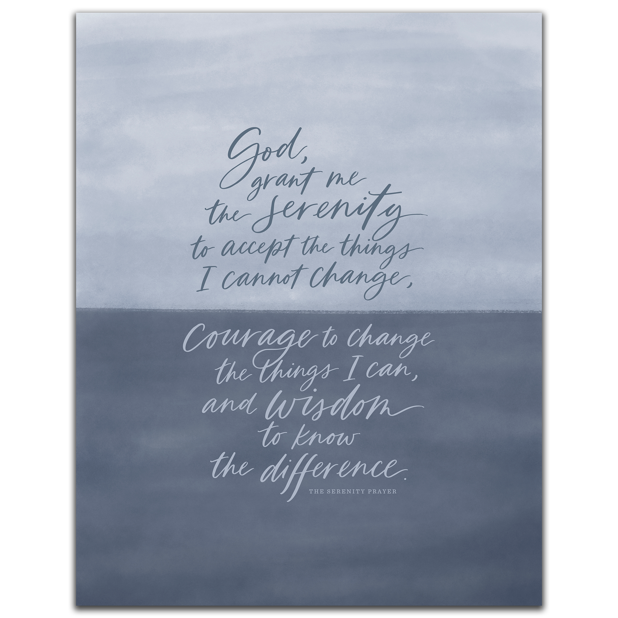 Serenity Prayer Wall Art - Painted Script Style