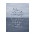 Serenity Prayer Wall Art on a blue gradient background