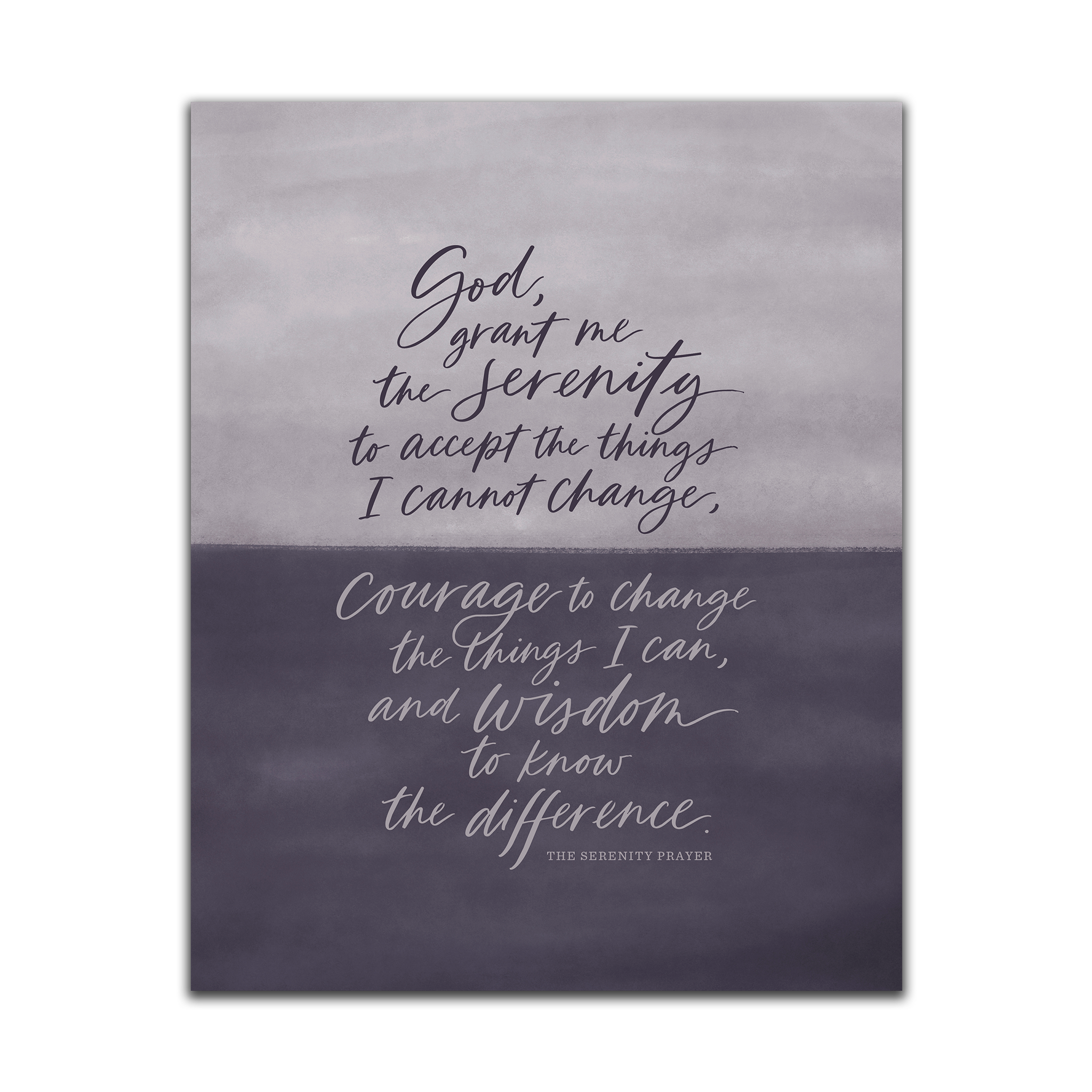 Serenity Prayer Wall Art - Painted Script Style