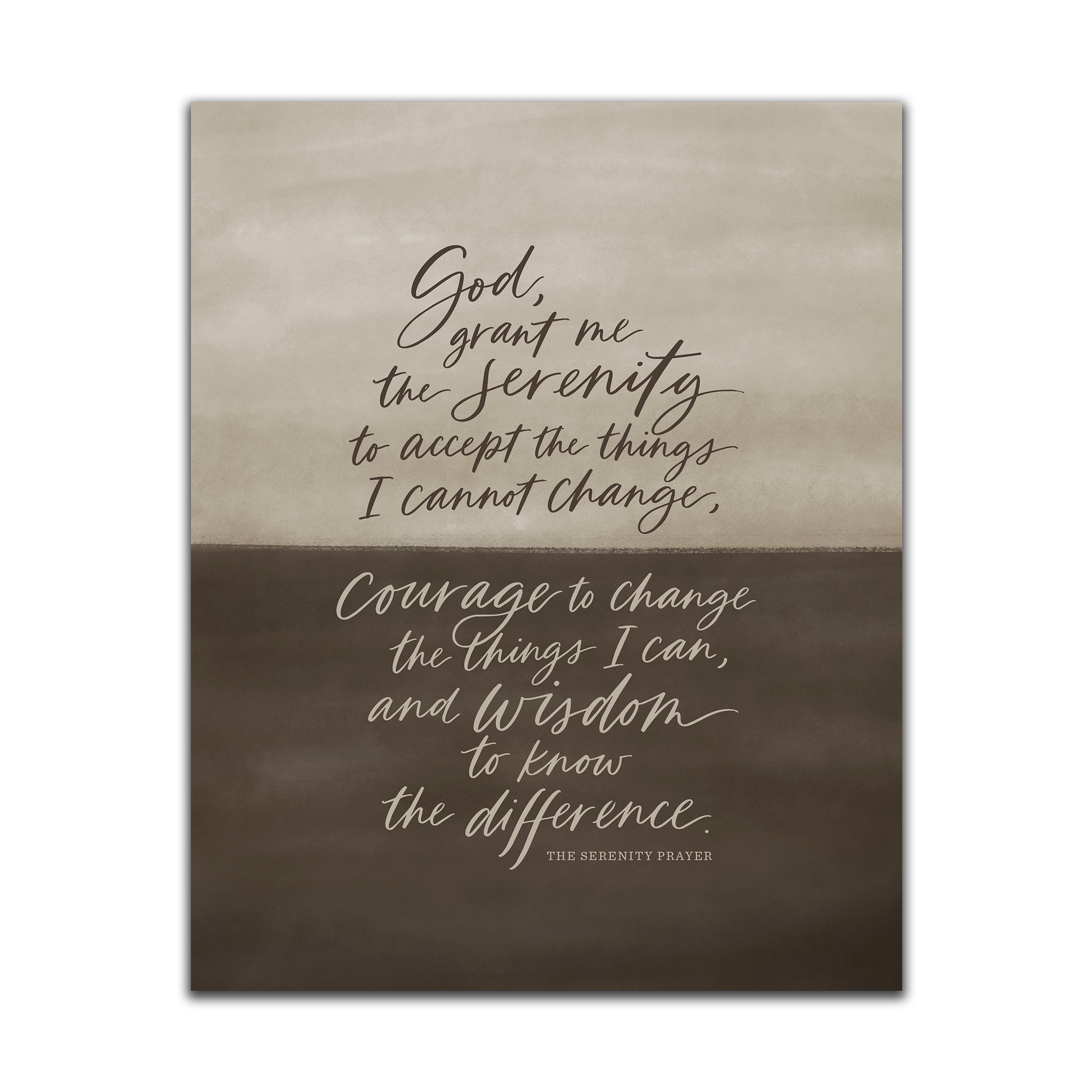 Serenity Prayer Wall Art - Painted Script Style