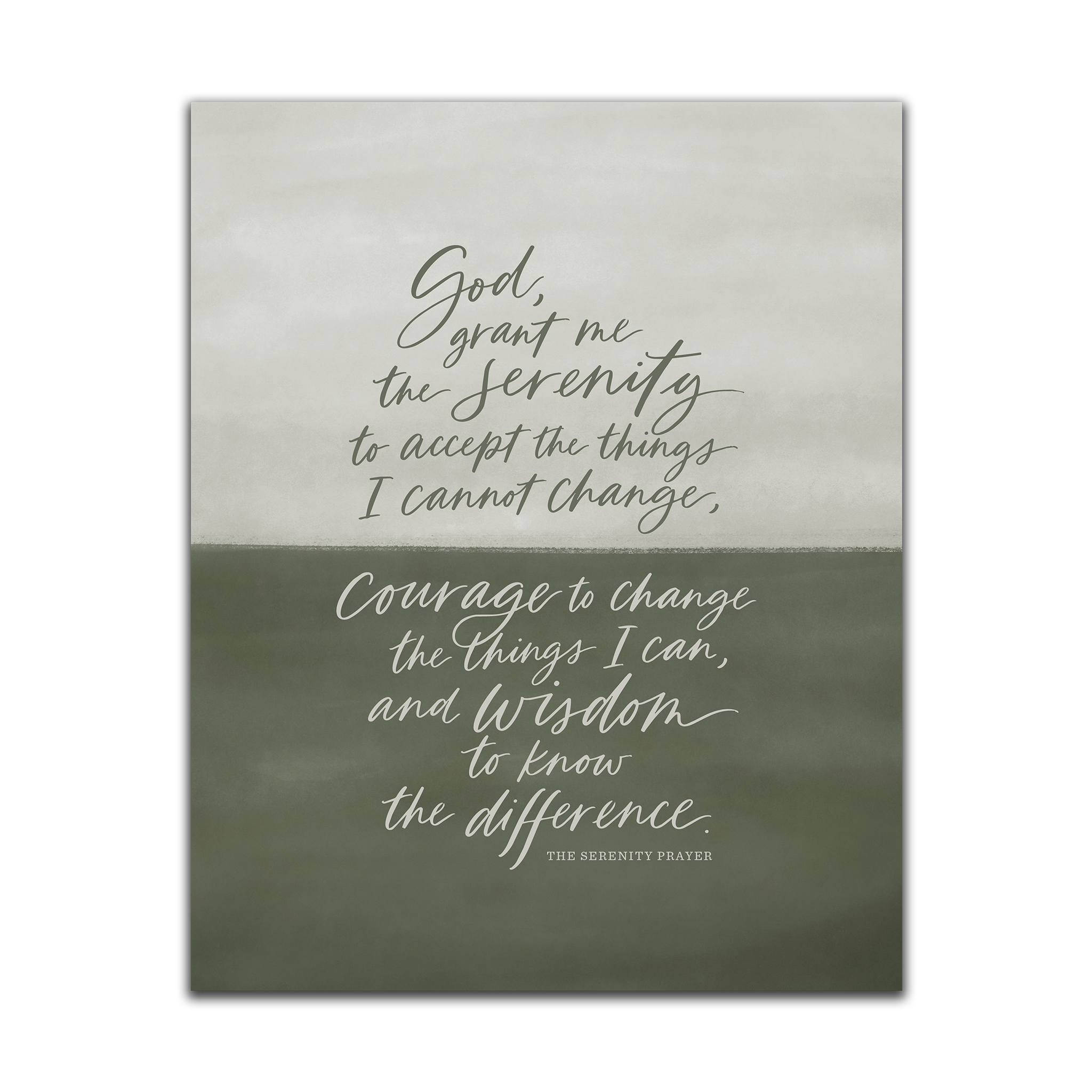 Serenity Prayer Wall Art - Painted Script Style
