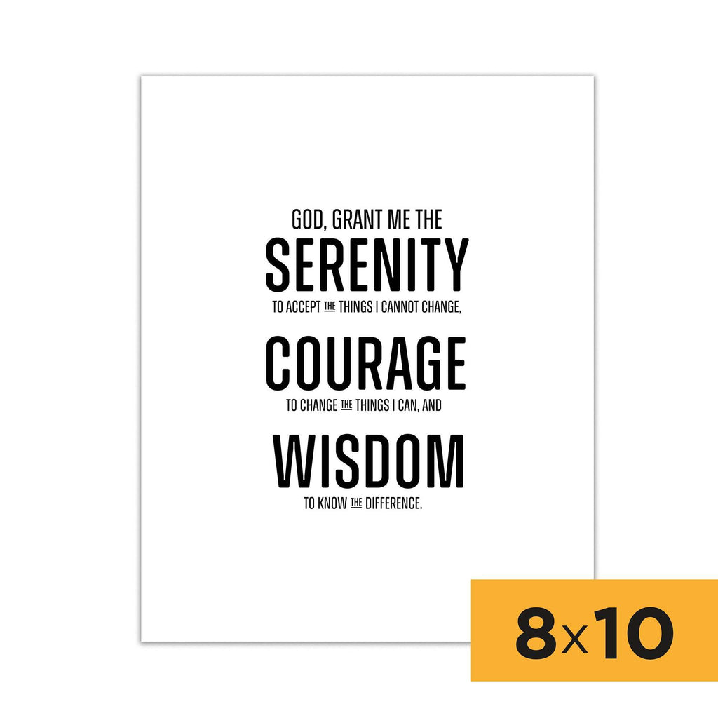 Serenity prayer wall decor inspirational poster