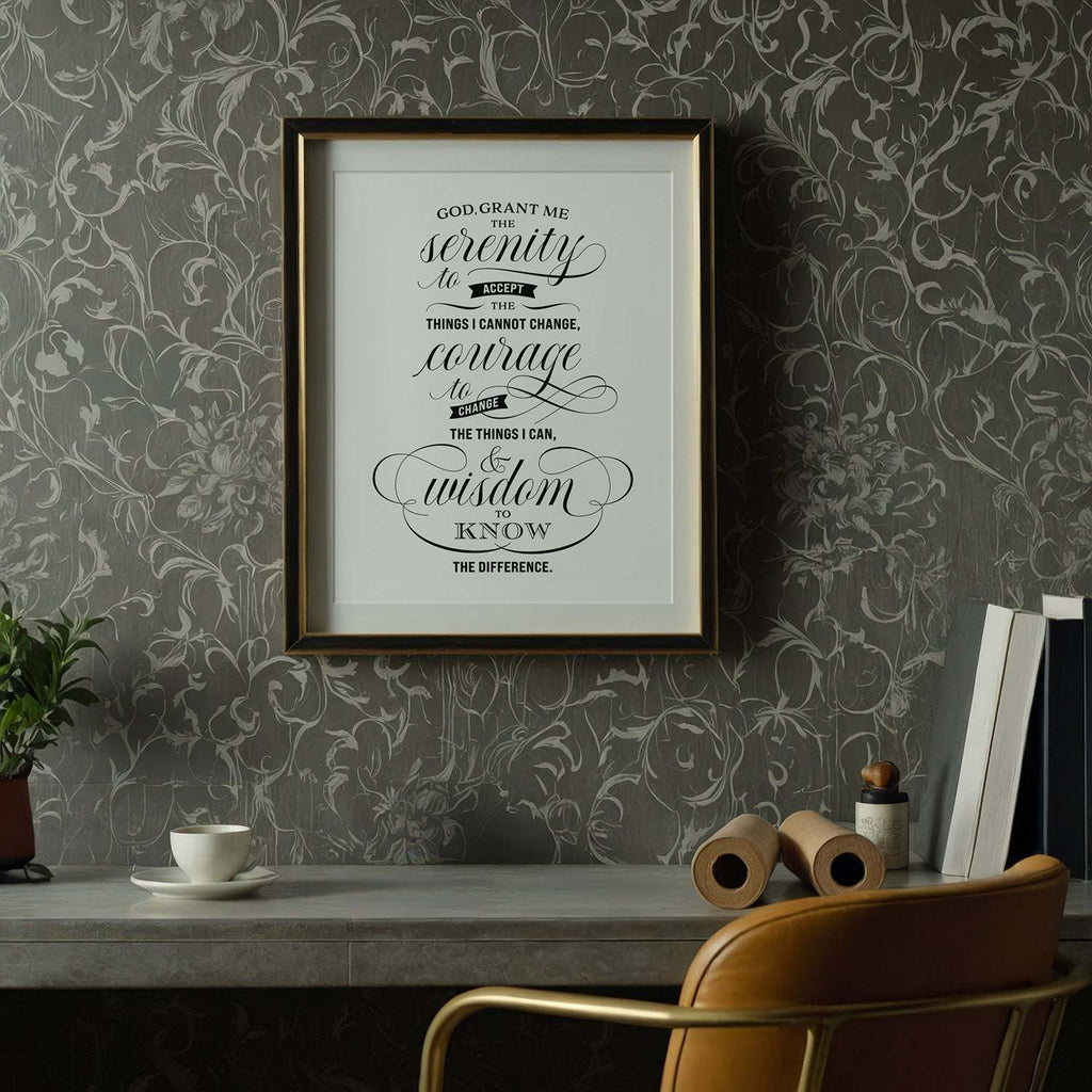 Serenity Prayer Poster - Script Style