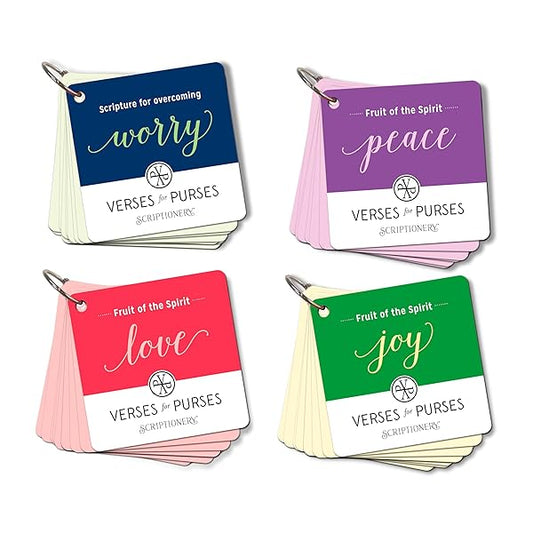 Fruit of The Spirit Bible Verse Scripture Cards - 4-Pack