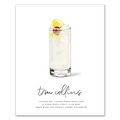 Tom Collins hand-drawn cocktail wall art