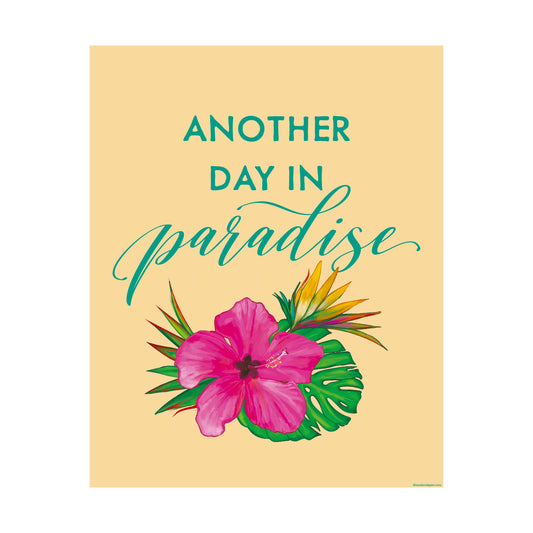 Coastal Art Print featuring saying "Another Day in Paradise"