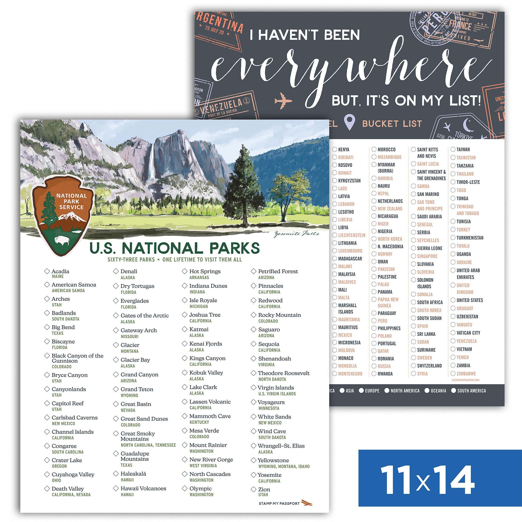 Ultimate Travel Bundle: World & National Parks Checklist Set
