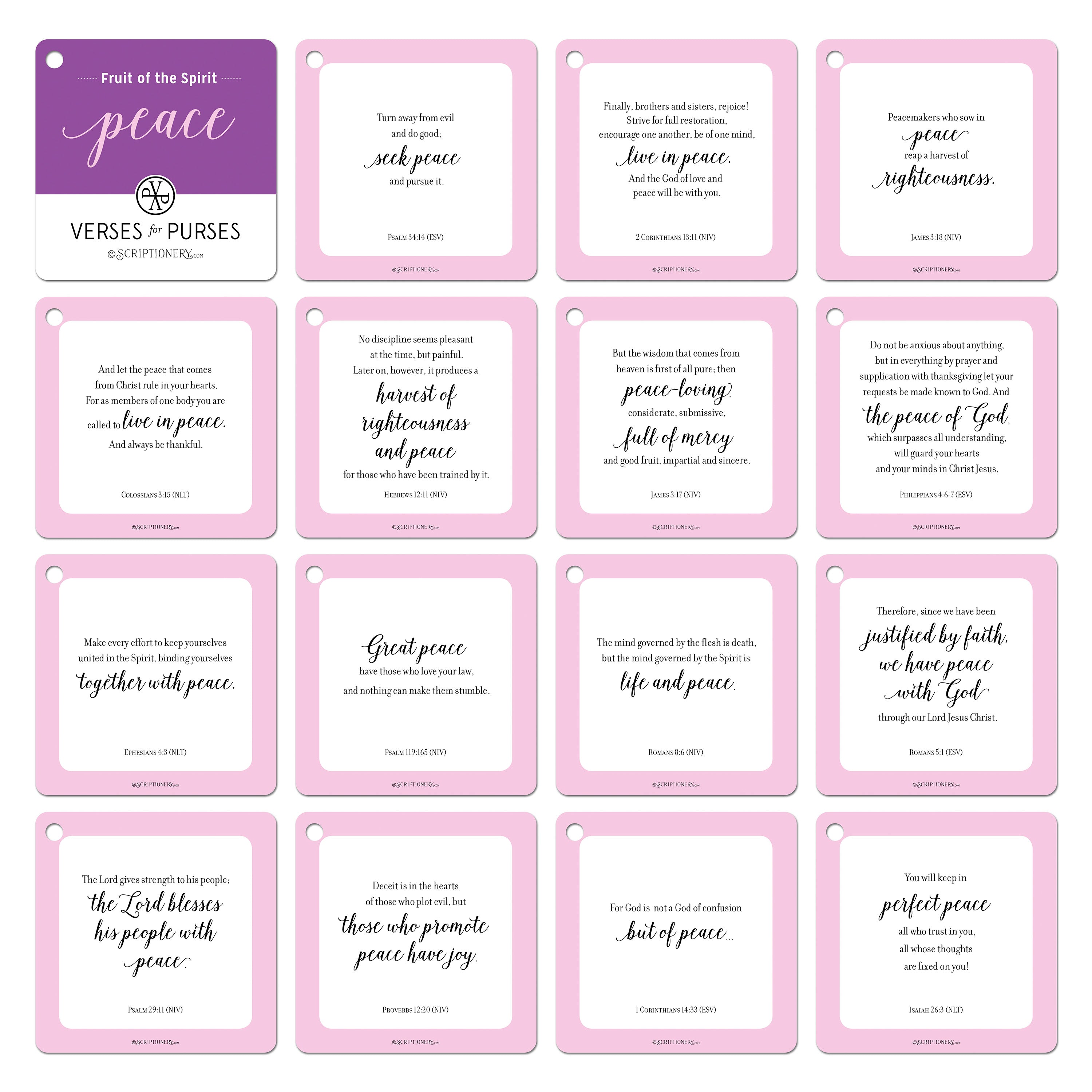 Verses for Purses - Scripture Cards for Peace