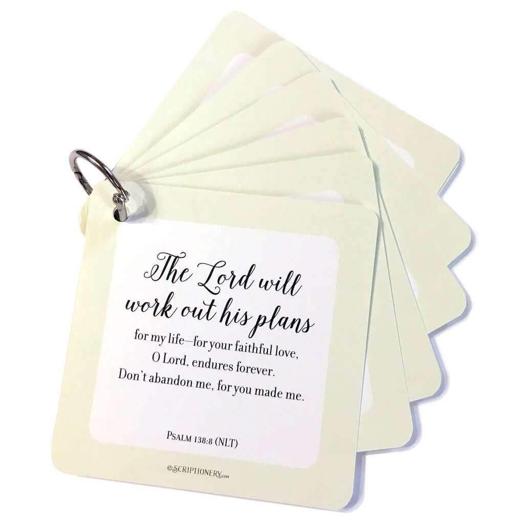 Fruit of the Spirit Bible Verse Cards image showing inside page.