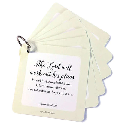 Fruit of the Spirit Bible Verse Cards image showing inside page.