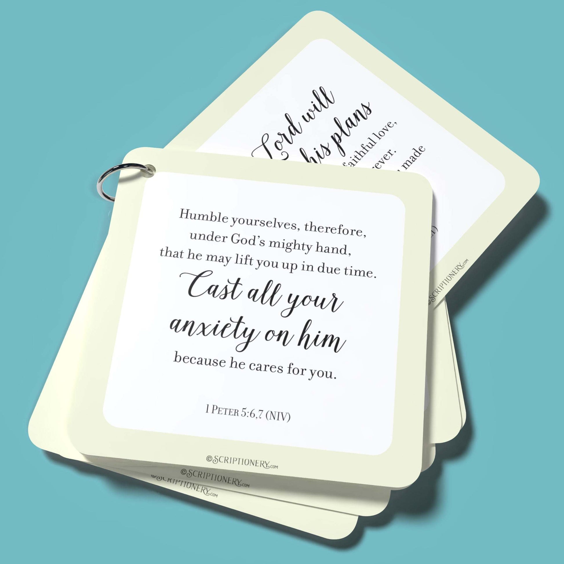 Scriptures On Fear And Anxiety Bible devotional open to verse