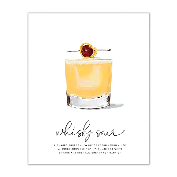 Whisky Sour Cocktail Wall Art