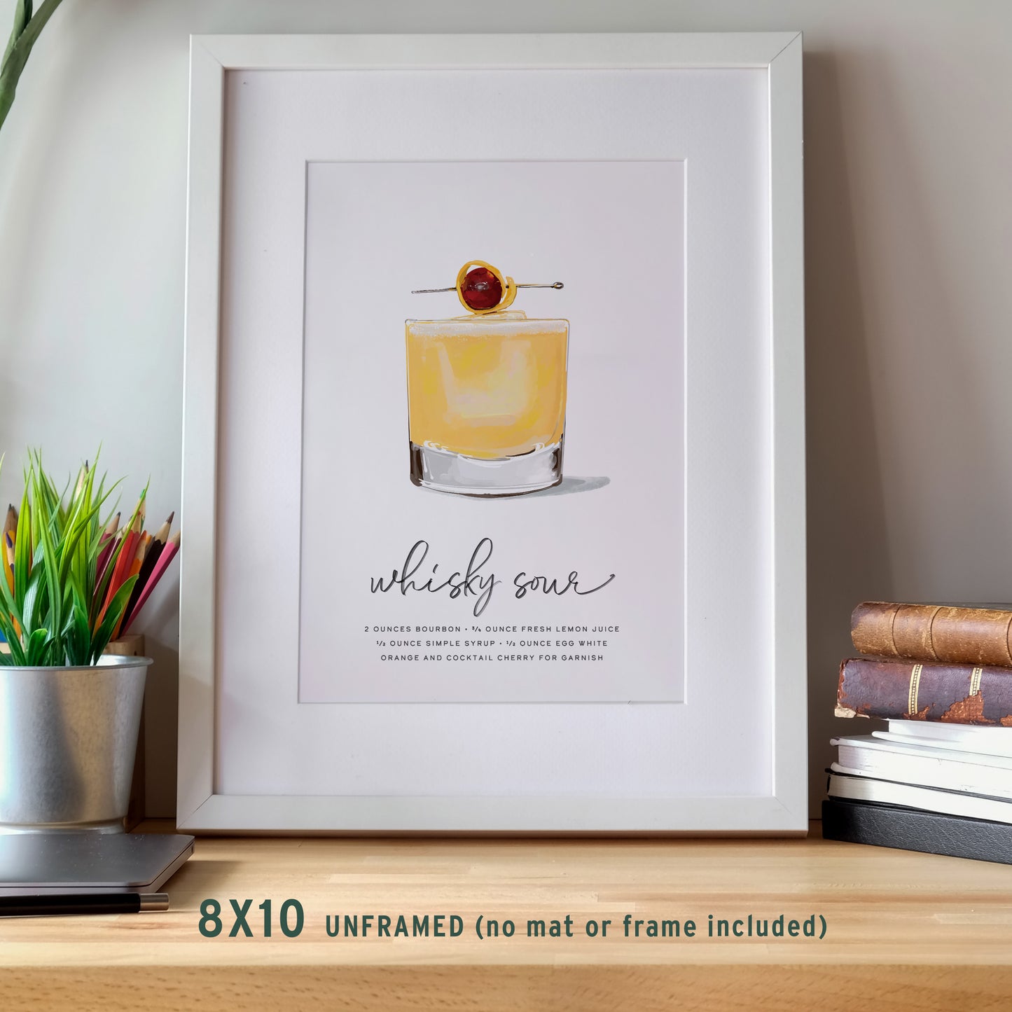 Whisky Sour Cocktail Wall Art