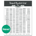 World travel bucket list poster