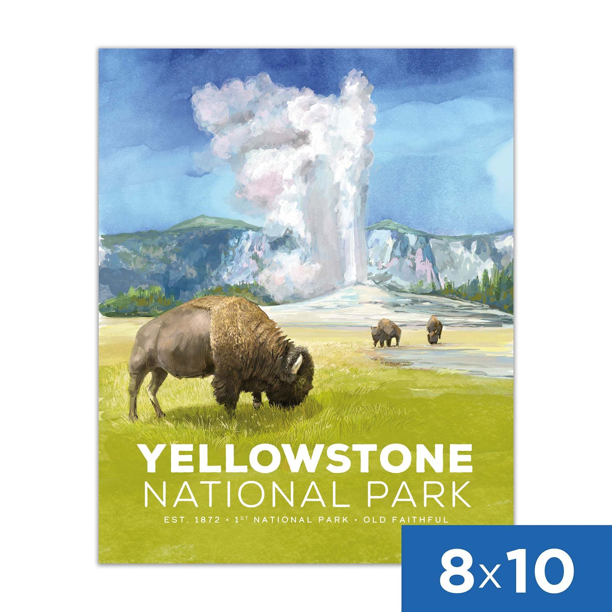 Yellowstone Park Poster – National Park Wall Art Print