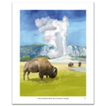 Yellowstone National Park art print hand-signed by the artist