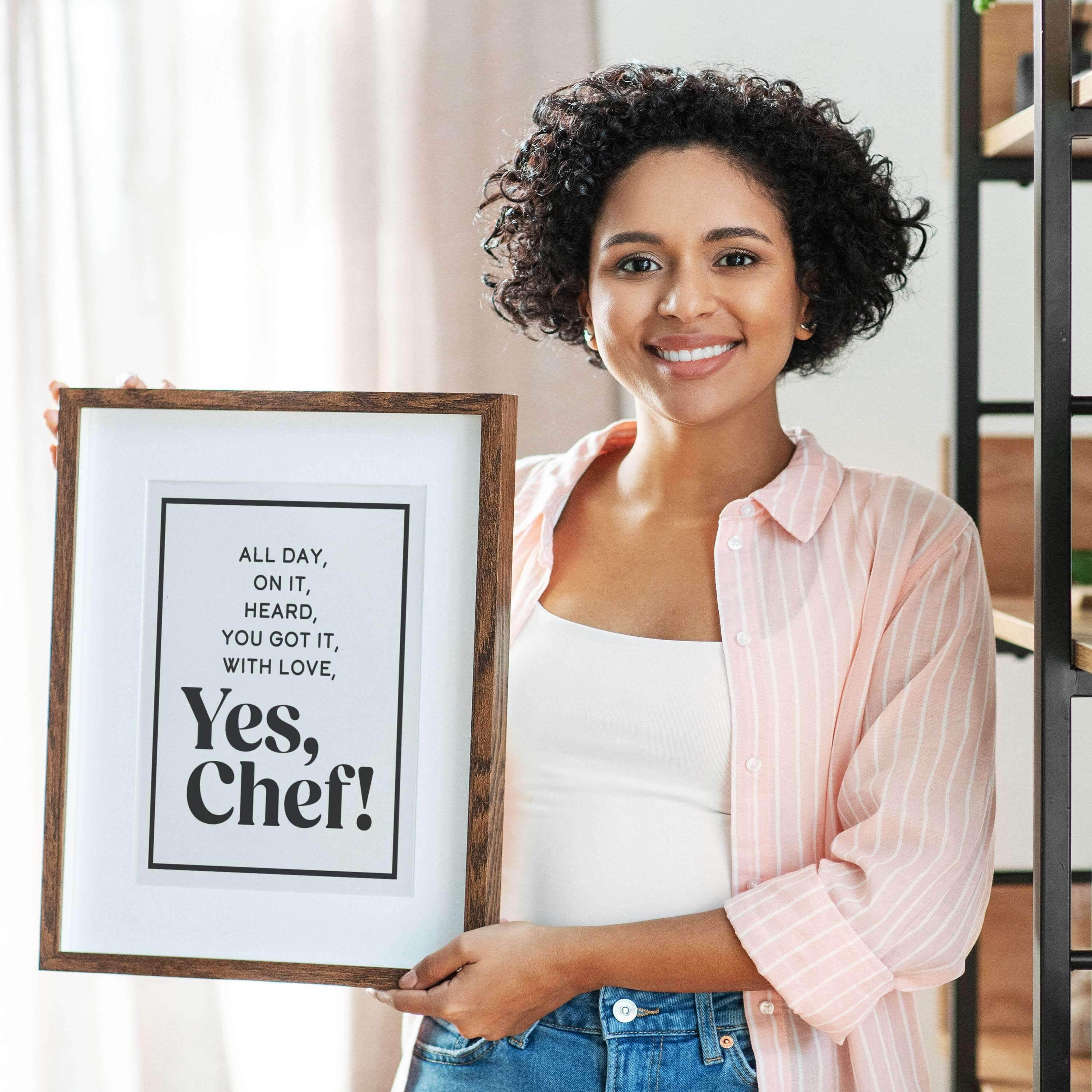 Yes, Chef wall art for kitchen wall