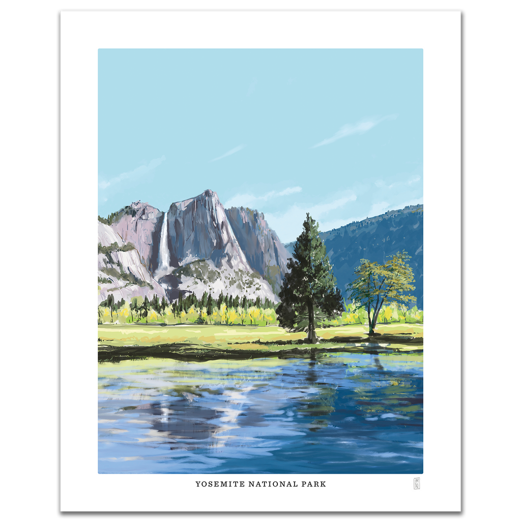 Yosemite National Park art print hand-signed by the artist