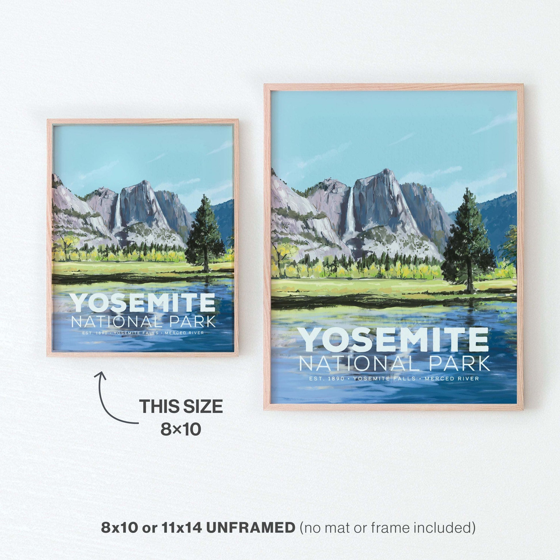 Yosemite National Park Wall Art 8x10 Home Decor