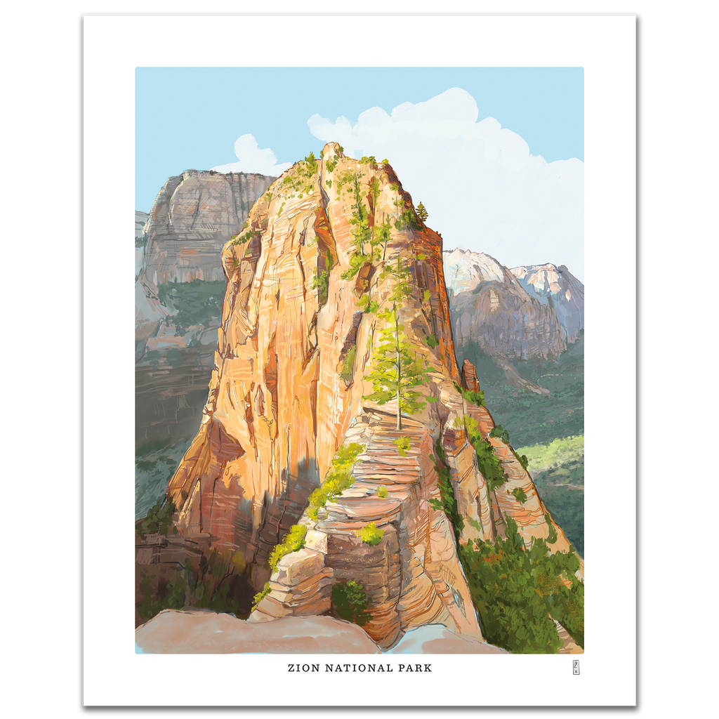 Zion National Park art print hand-signed by the artist