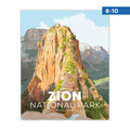 Zion National Park 8x10 Poster for adventure decor
